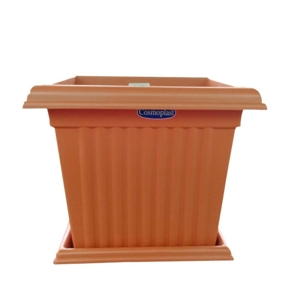 Cosmoplast Square Planter with Tray 14cm
