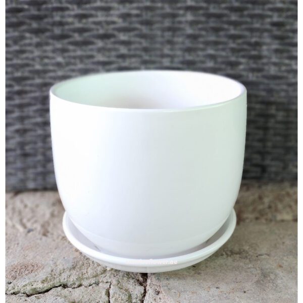 Ceramic Pot White P07