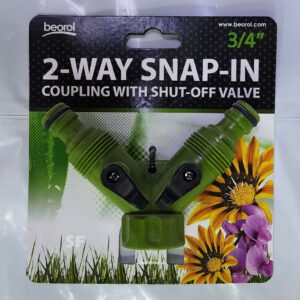 2 way snip in coupling with shut off valve