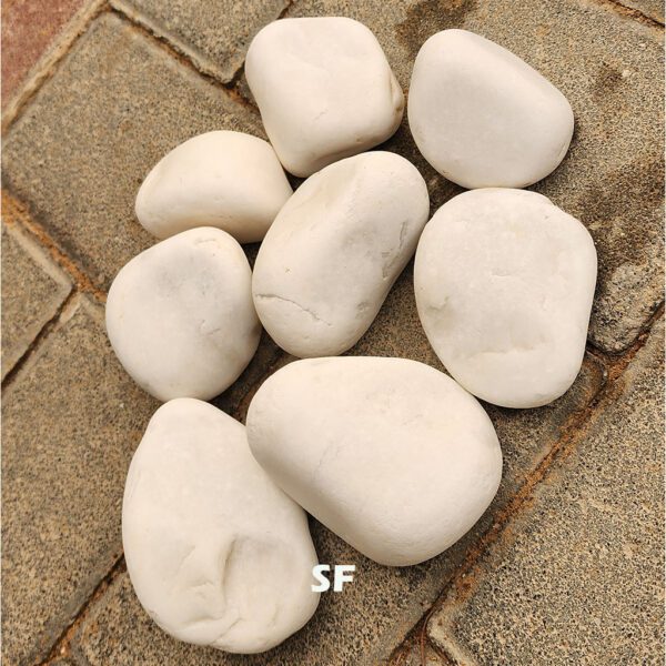 White Pebbles Size 5cm - 8cm origin turkey